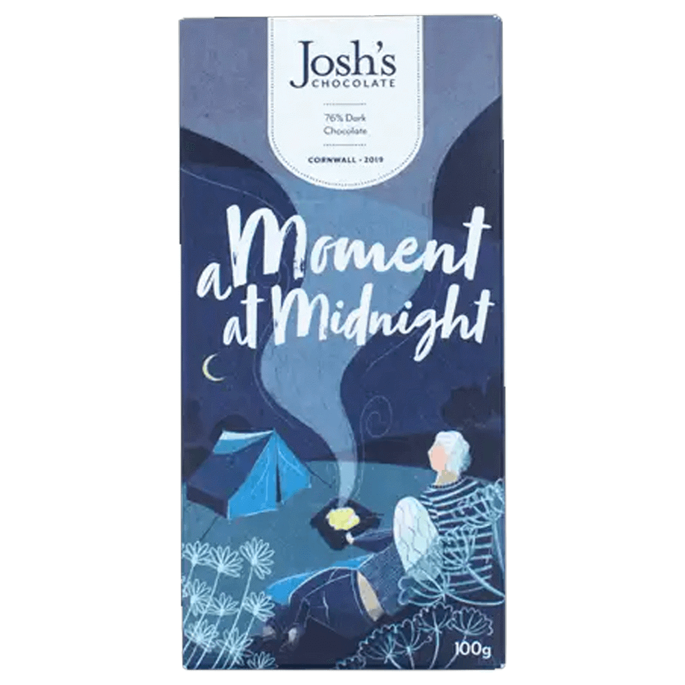 Josh's Chocolates 'A Moment At Midnight' 76% Dark Chocolate 100g